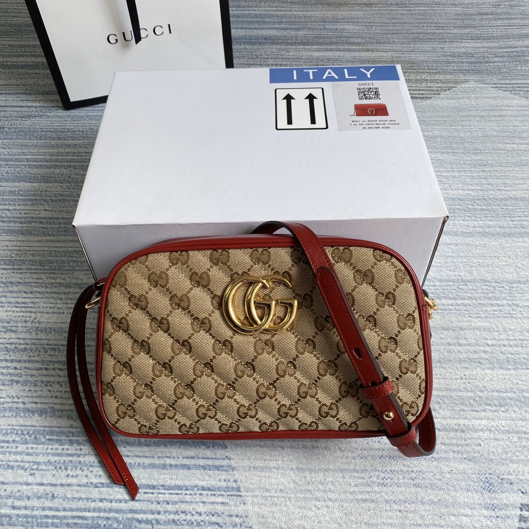 Gucci GG Marmont Small Shoulder Bag 447632 Red